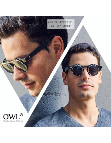 Gafas de sol retro steampunk OWL para mujeres - UV 42mm