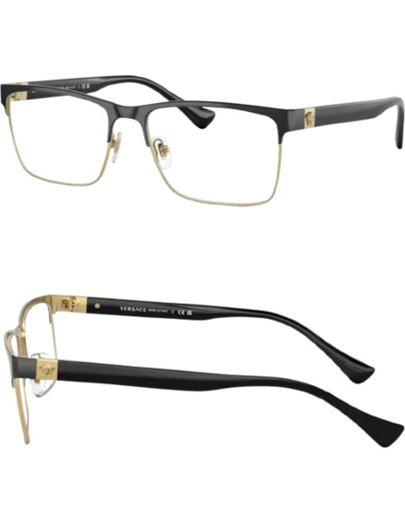 Gafas Versace VE1285 No Polarizadas para Hombres - Marco Metal Negro