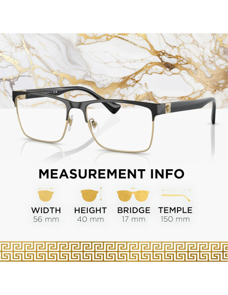 Gafas Versace VE1285 No Polarizadas para Hombres - Marco Metal Negro