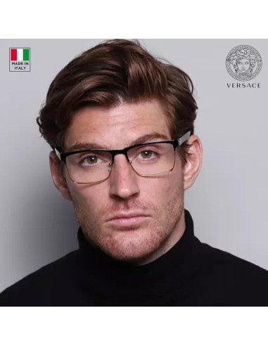 Gafas Versace VE1285 No Polarizadas para Hombres - Marco Metal Negro