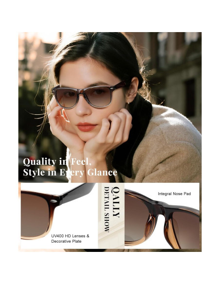 Gafas de sol polarizadas QALLY para mujeres UV400 - 3 unidades
