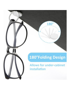 Soporte Adhesivo para Gafas Ymapinc 6 Piezas Blanco Plegable 2