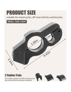 Cerradura Antirrobo para Motocicleta RACOONA 3.81 cm Negra 2