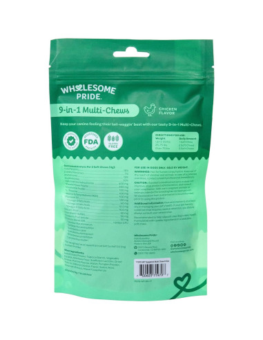 Masticables Suaves Wholesome Pride 9-en-1 para Perros - 178.6g