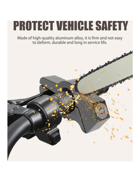 Cerradura Antirrobo para Motocicleta RACOONA 3.81 cm Negra