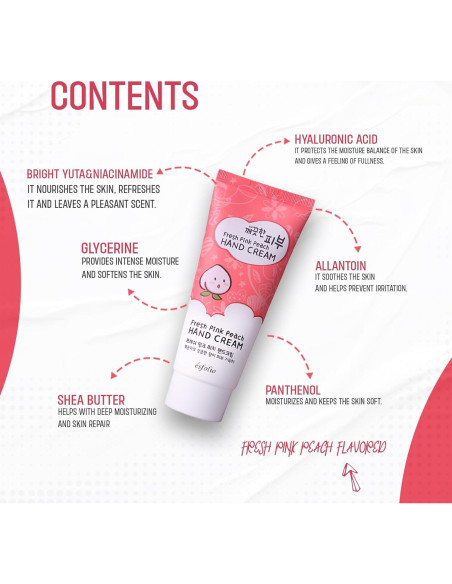Crema de Manos Esfolio Durazno Rosa Fresco 100ml - Hidratante