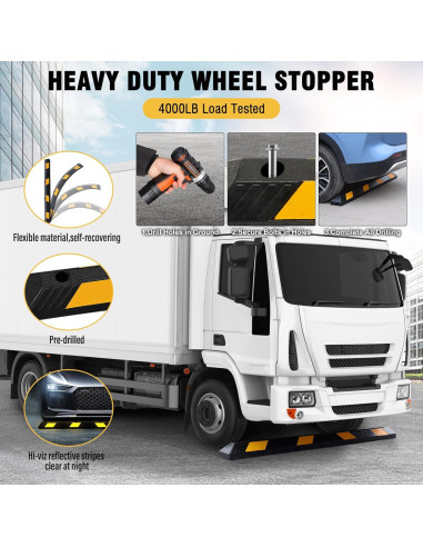 Tope de Estacionamiento Starsigns 72 cm Goma Reflectante 1 Paquete