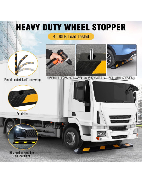 Tope de Estacionamiento Starsigns 72 cm Goma Reflectante 1 Paquete