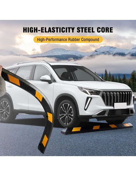 Tope de Estacionamiento Starsigns 72 cm Goma Reflectante 1 Paquete