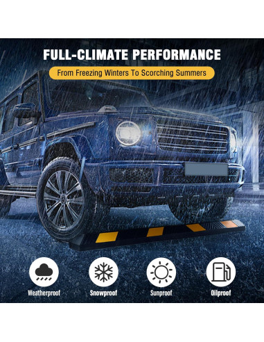 Tope de Estacionamiento Starsigns 72 cm Goma Reflectante 1 Paquete