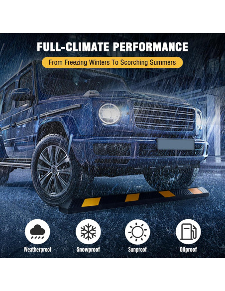 Tope de Estacionamiento Starsigns 72 cm Goma Reflectante 1 Paquete