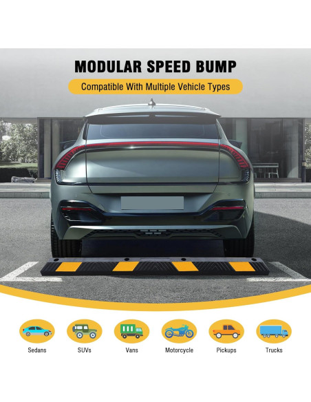 Tope de Estacionamiento Starsigns 72 cm Goma Reflectante 1 Paquete