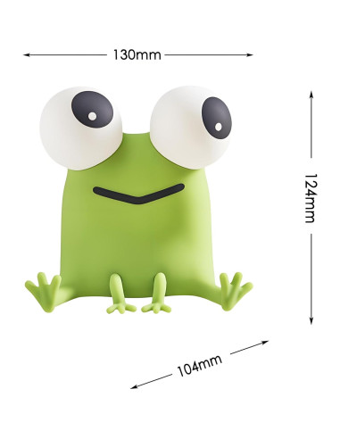 Luz Nocturna de Rana Silicona Regulable 10cm Recargable