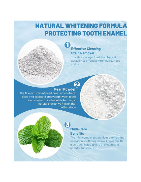 Polvo Blanqueador de Dientes Orrhomi 14.17g Sabor Menta