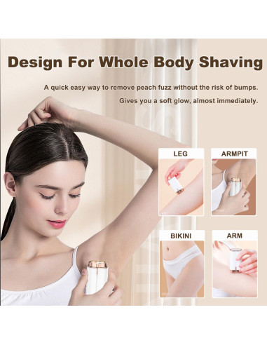 Afeitadora Eléctrica Facial Indolora CHNYBQT S039 - Portátil y Recargable