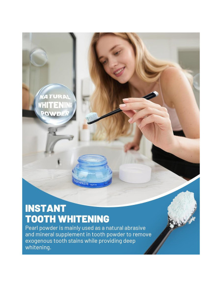 Polvo Blanqueador de Dientes Orrhomi 14.17g Sabor Menta