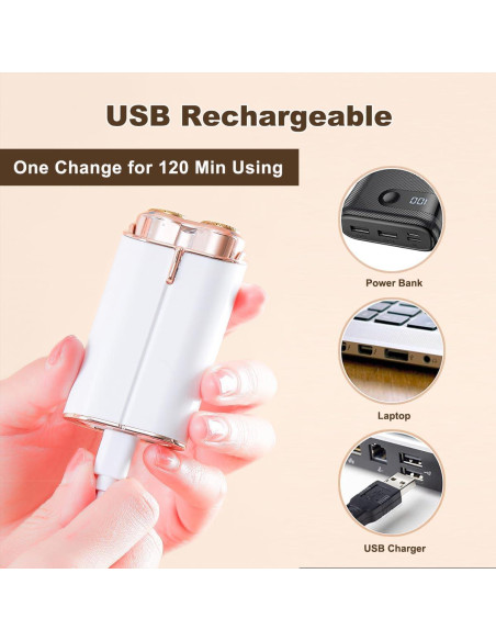 Afeitadora Eléctrica Facial Indolora CHNYBQT S039 - Portátil y Recargable