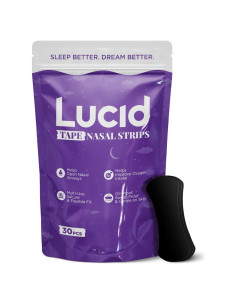 Tiras Nasales Lucid para Ronquidos - 30 Paquete, Sin Látex