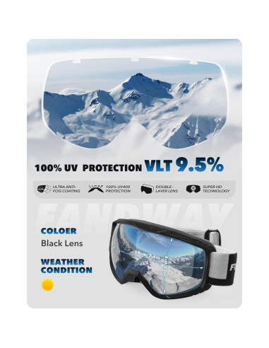 Gafas de Esquí OTG Findway - Protección UV 100% y Anti-vaho