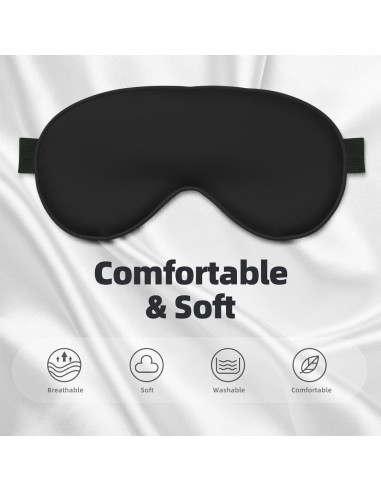 Mascarilla para los Ojos Personalizada Homenon Color Negro Sólido