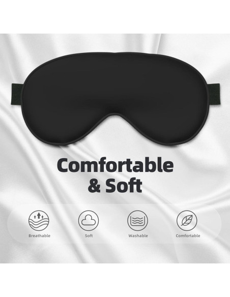 Mascarilla para los Ojos Personalizada Homenon Color Negro Sólido