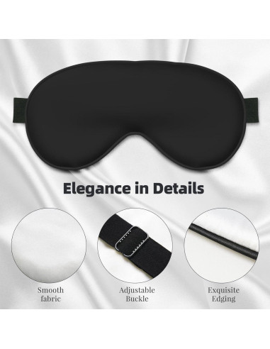 Mascarilla para los Ojos Personalizada Homenon Color Negro Sólido