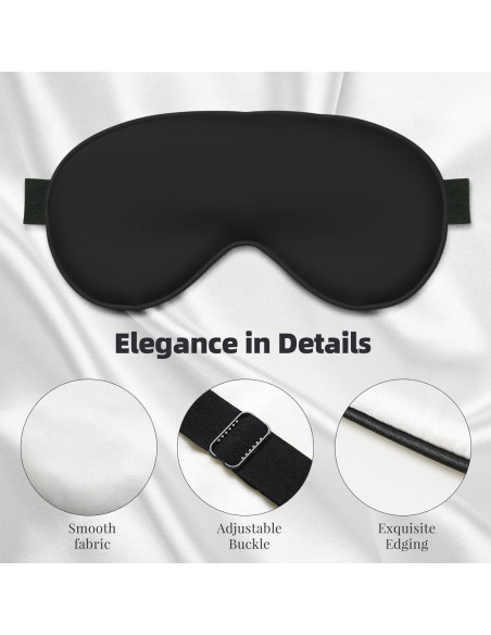 Mascarilla para los Ojos Personalizada Homenon Color Negro Sólido