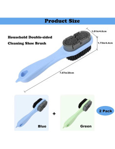 Cepillos de Limpieza de Zapatos Ganganmax 3 en 1 - Paquete de 2 2