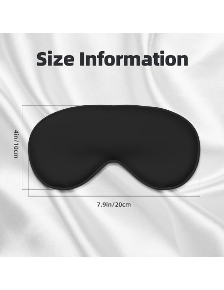 Mascarilla para los Ojos Personalizada Homenon Color Negro Sólido