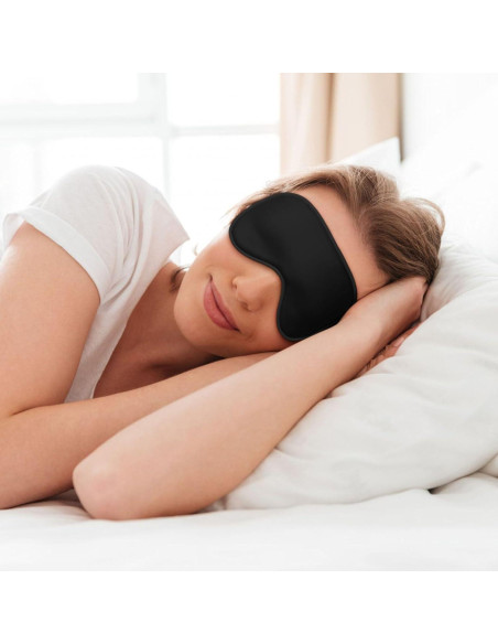 Mascarilla para los Ojos Personalizada Homenon Color Negro Sólido