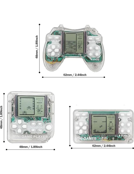 Set de 6 Llaveros de Videojuegos GNCNSHK Mini Arcade