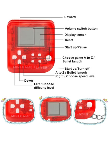 Set de 6 Llaveros de Videojuegos GNCNSHK Mini Arcade