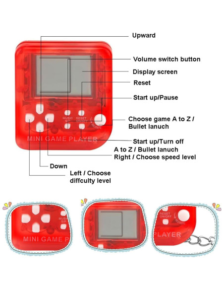Set de 6 Llaveros de Videojuegos GNCNSHK Mini Arcade
