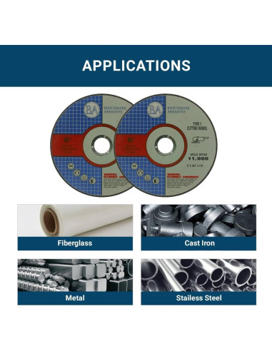 Disco de Corte 6" Benchmark Abrasives para Metal y Acero Inoxidable