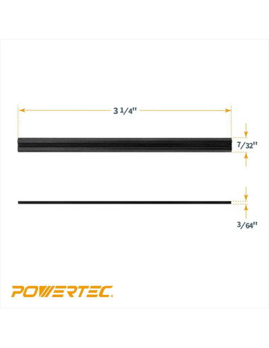 Cuchillas de Carburo de Tungsteno POWERTEC 82mm Paquete de 2
