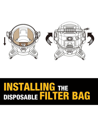 Bolsas de Filtro Desechables DEWALT DXVA19-4101 - Paquete de 9