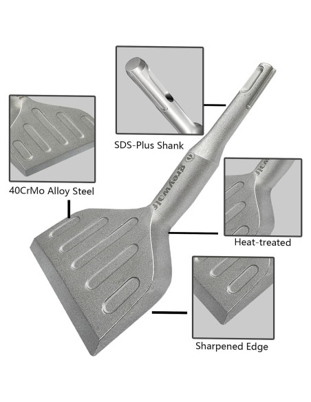 Bit de Cincel SDS Plus Greywolf 3" (7.62 cm) Acero 40CrMo