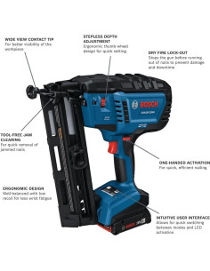 Clavadora de Acabado Angulada Bosch GNH18V-15MAN 18V 105 Clavos 2