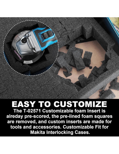 Inserto de Espuma Personalizable GEAIN T-02571 para Makita - 4 Piezas