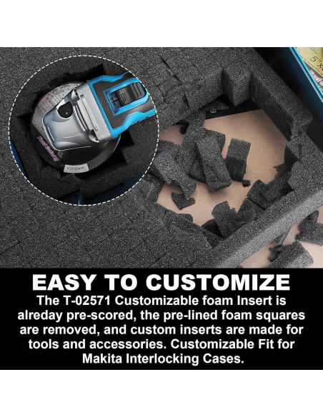 Inserto de Espuma Personalizable GEAIN T-02571 para Makita - 4 Piezas
