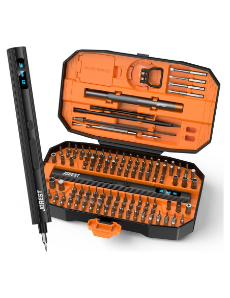 Mini Destornillador Eléctrico JOREST 155 en 1 con Luz LED