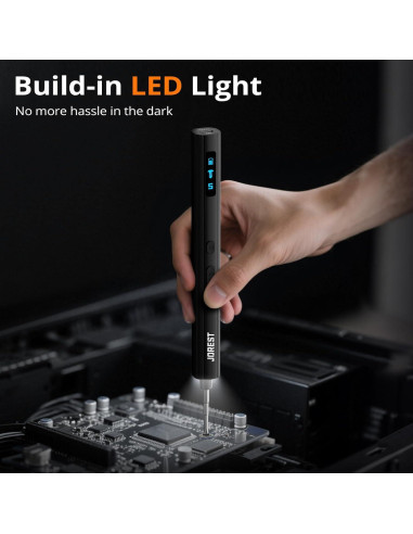 Mini Destornillador Eléctrico JOREST 155 en 1 con Luz LED