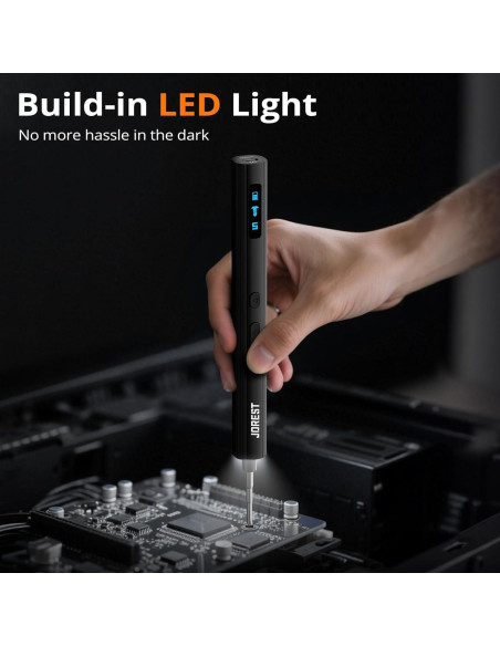 Mini Destornillador Eléctrico JOREST 155 en 1 con Luz LED