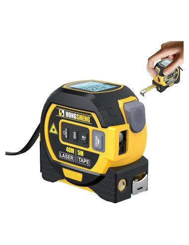 Cinta Métrica Digital 3-en-1 Jinca 40m con Pantalla LCD
