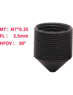 Lente Pinhole QILENS M7 3.5mm F1.6 HD 2.0MP para CCTV 2