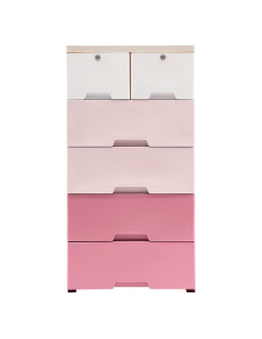 Cajonera de Almacenamiento BenHookyle 6 Cajones Rosa Gradiente