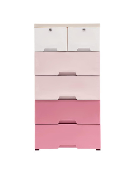 Cajonera de Almacenamiento BenHookyle 6 Cajones Rosa Gradiente