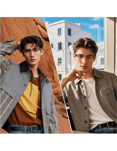 Gafas bloqueadoras de luz azul TR90 y metal Negro Oro