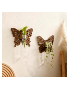 Estación de Propagación de Plantas Artilady - Terrario Colgante de Madera