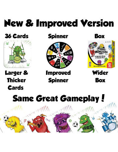 Juego de Cartas de Memoria Escondiendo Monstruos DIDAYO